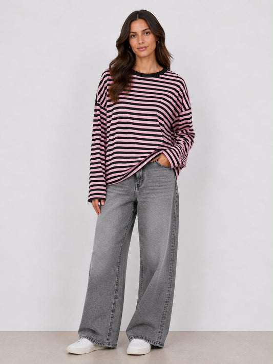 LONGSLEEVE (BROWN-PINK)