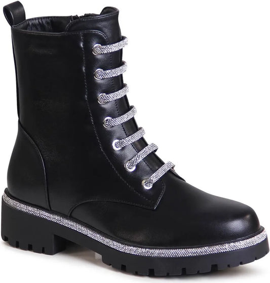Zwarte combat boot