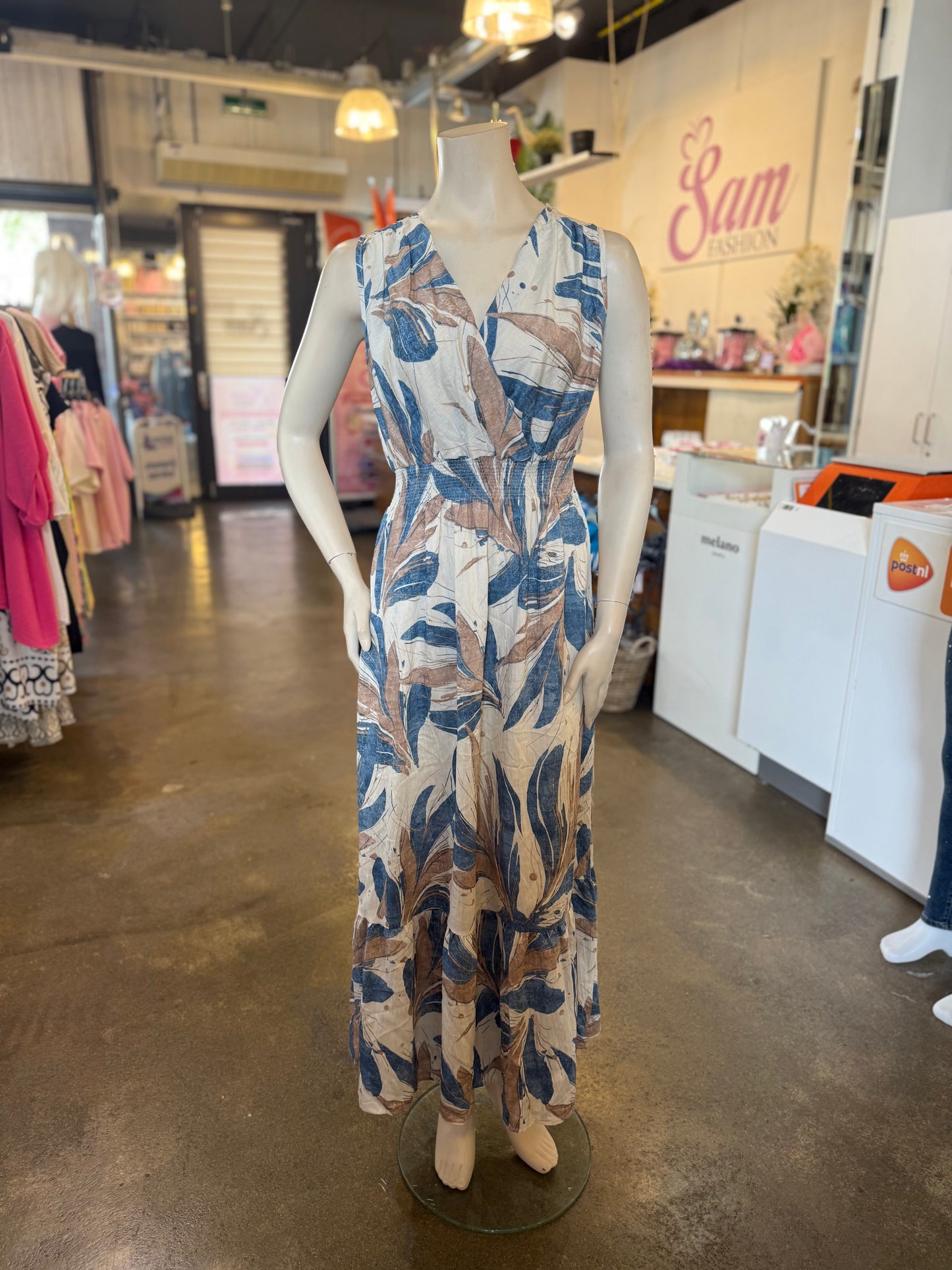 JURK (WIT/BLAUW/BEIGE)