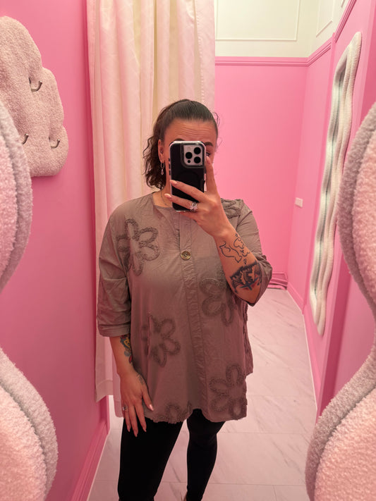 BLOUSE BLOEM (TAUPE)