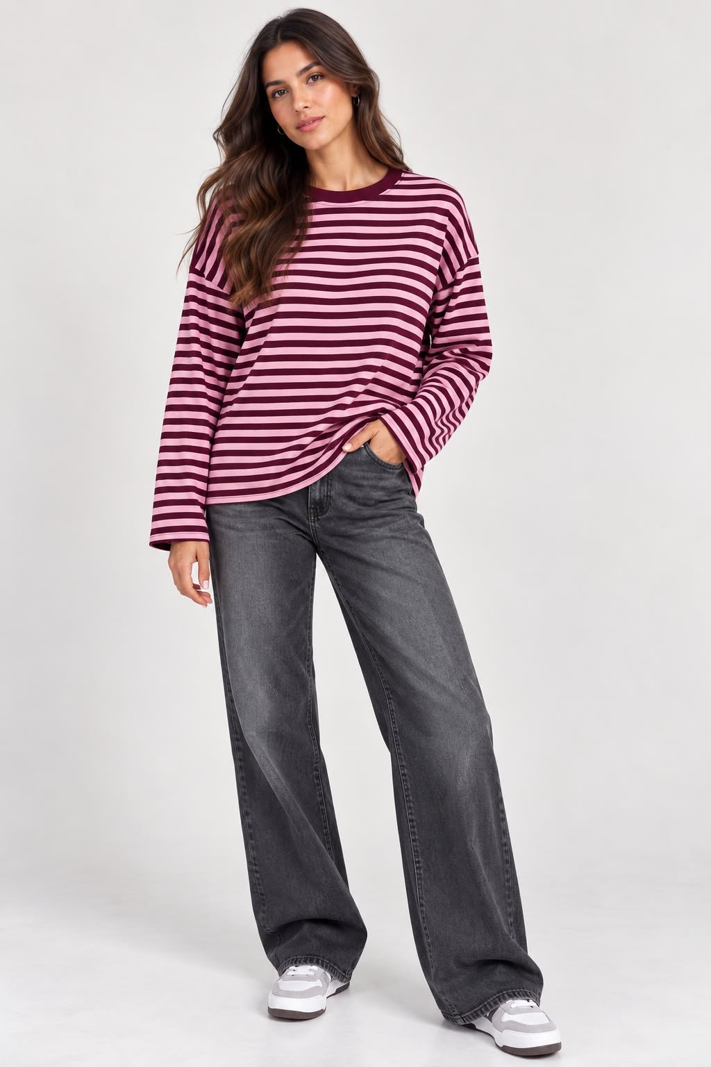LONGSLEEVE (BORDEAUXROOD-PINK)