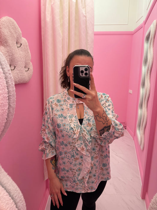 BLOUSE RUFFEL (GROEN)