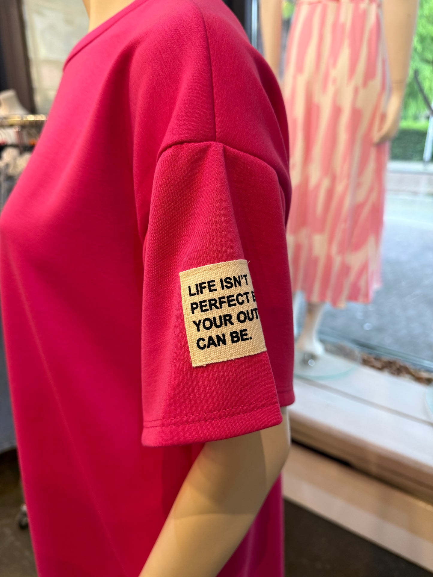 T-SHIRT JURK (FUCHSIA)