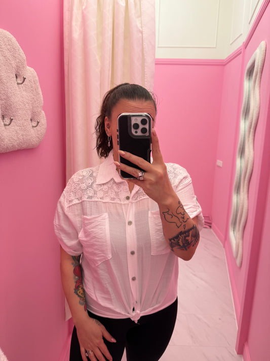 BLOUSE KNOOP (WIT)