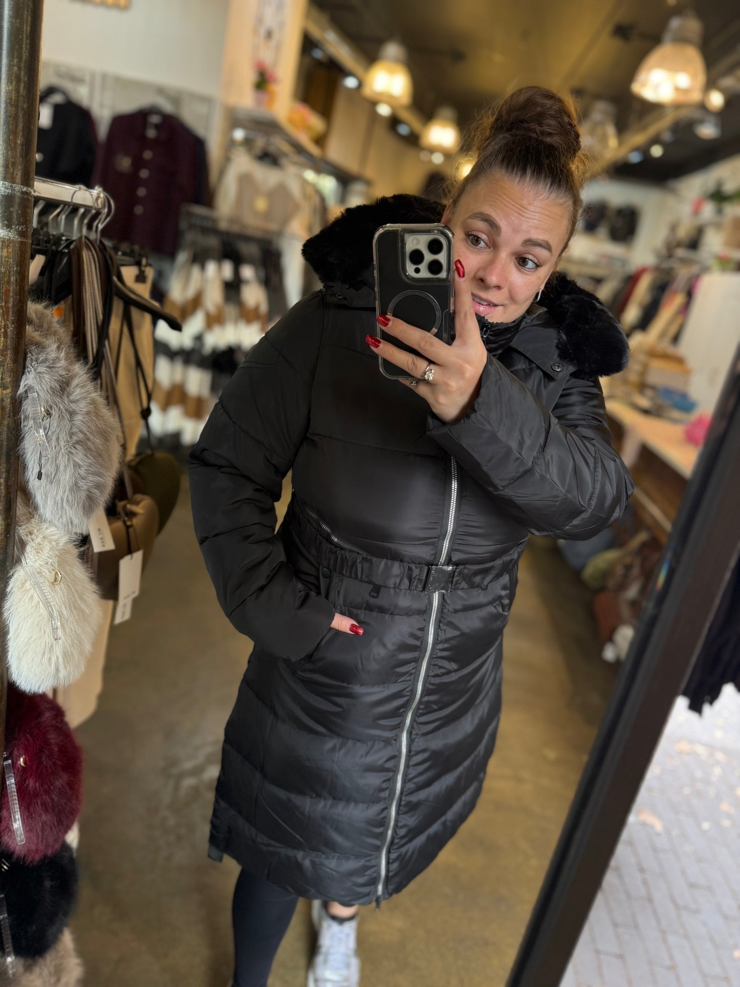 Winterjas zwart (S t/m 2XL)