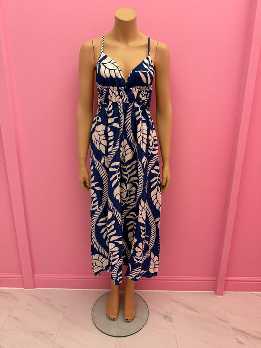 A191-3 BACKLESS DRESS (BLUE)