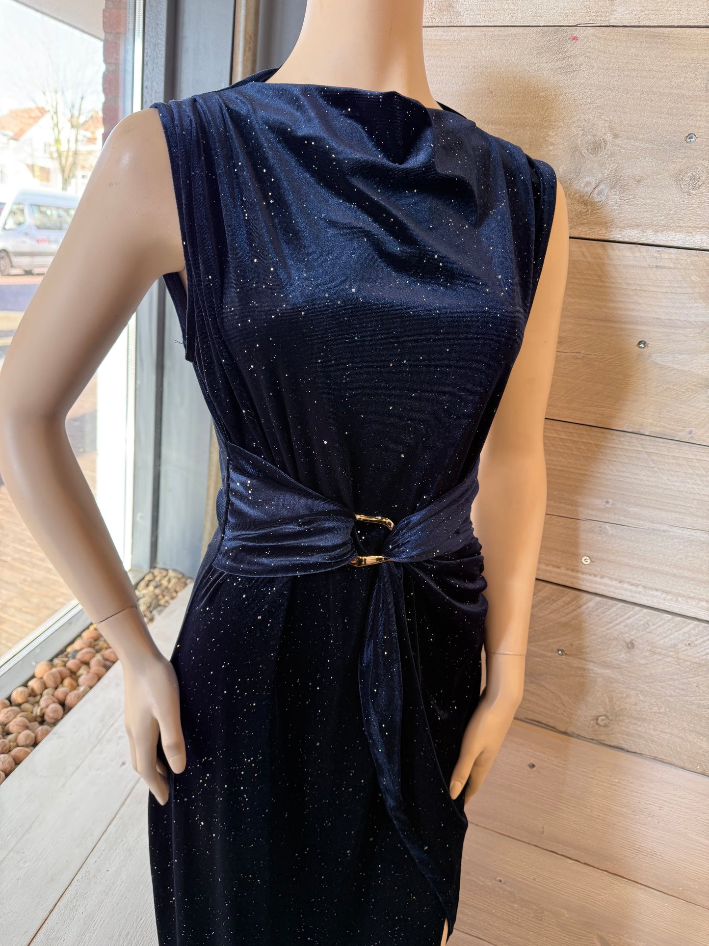 Glitterjurk (blauw) 0052