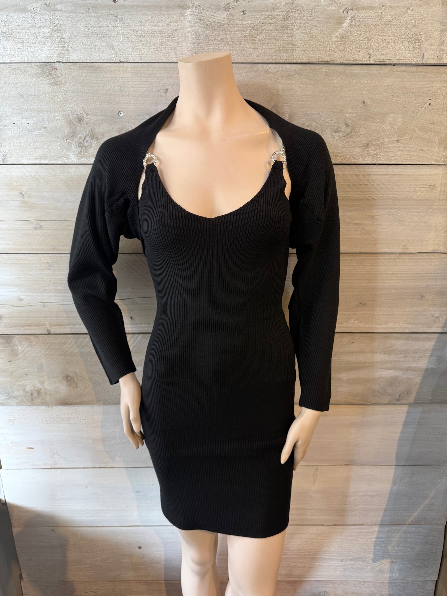 Jurk met bolero zwart