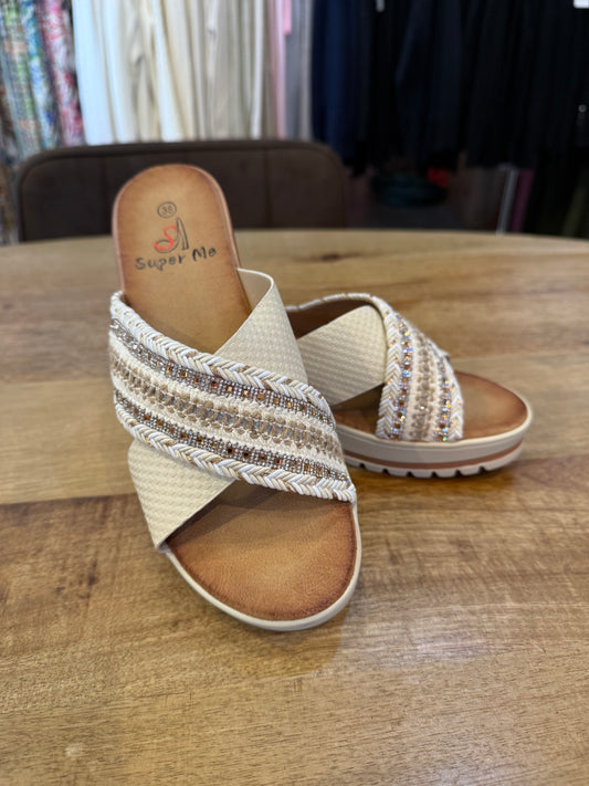 SLIPPERS SHINE (BEIGE)