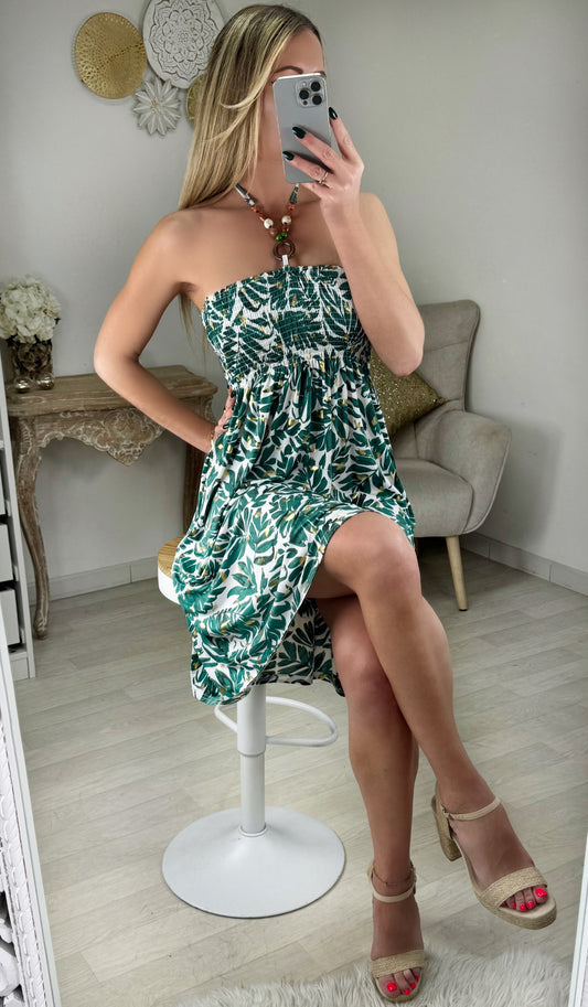 E310-13 MAGIC DRESS STRAPLESS (GREEN)