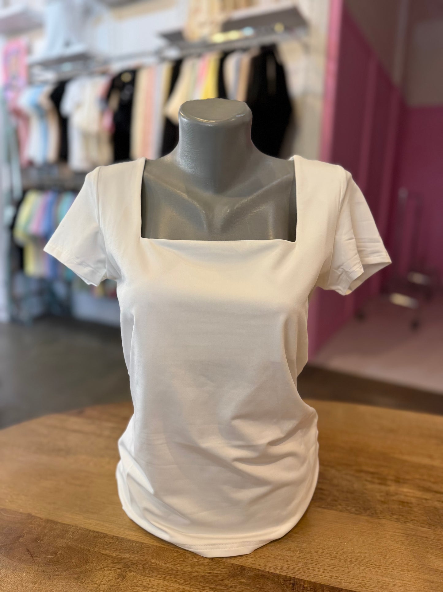 BYSWAN BASIC TOP (WIT) #SUPERSTRETCH