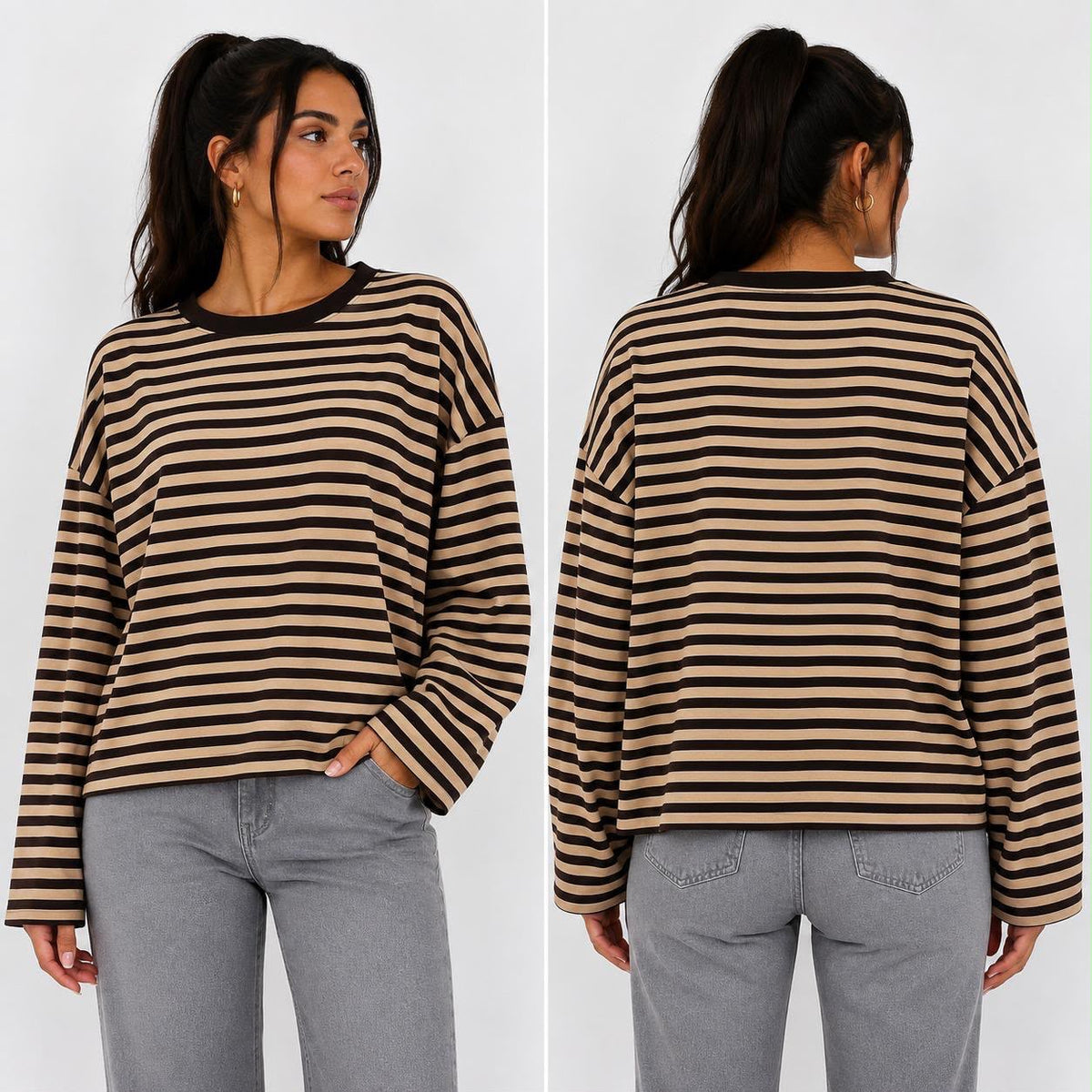 LONGSLEEVE (BEIGE-BROWN)