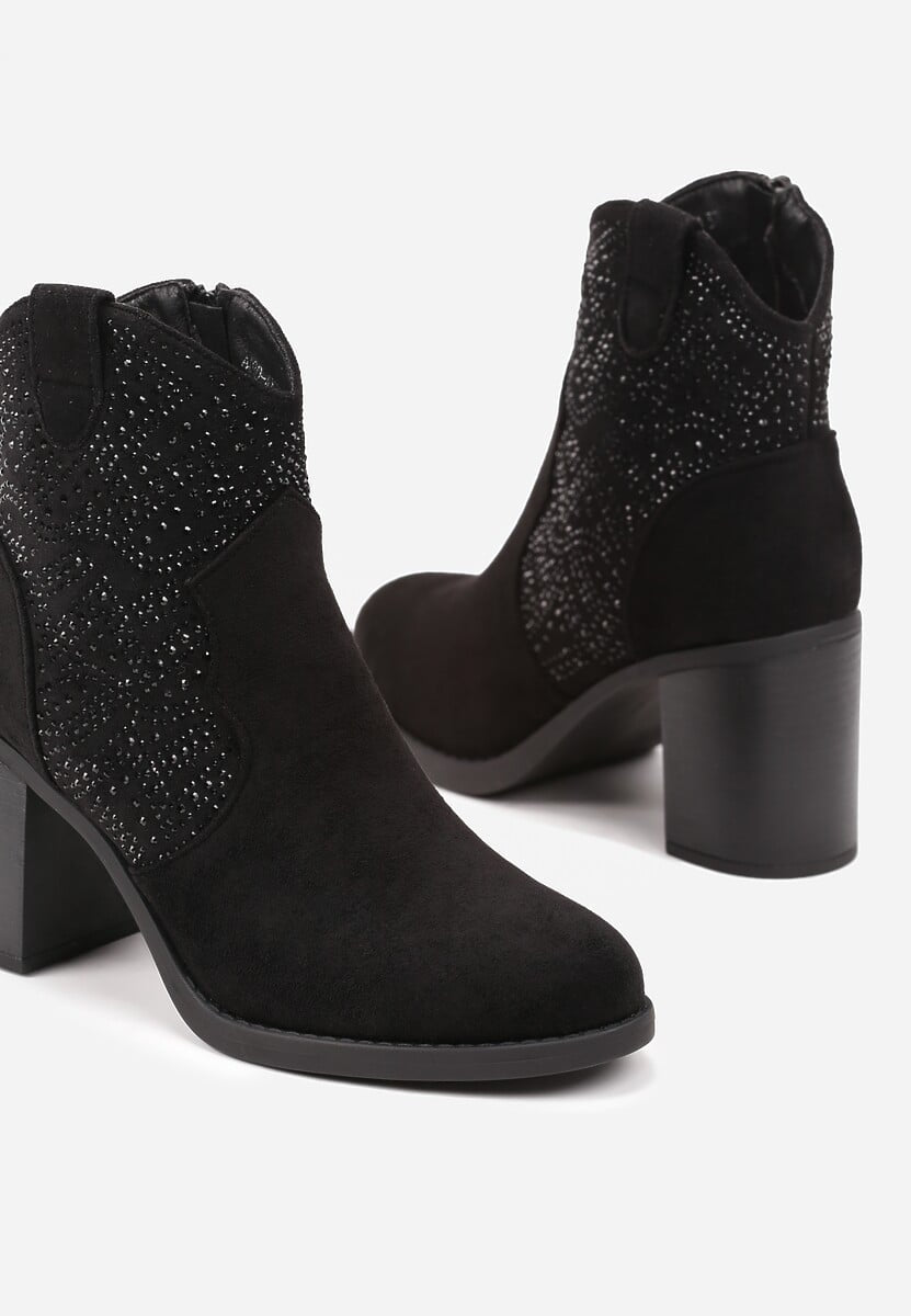 Zwarte suède cowboylaarzen