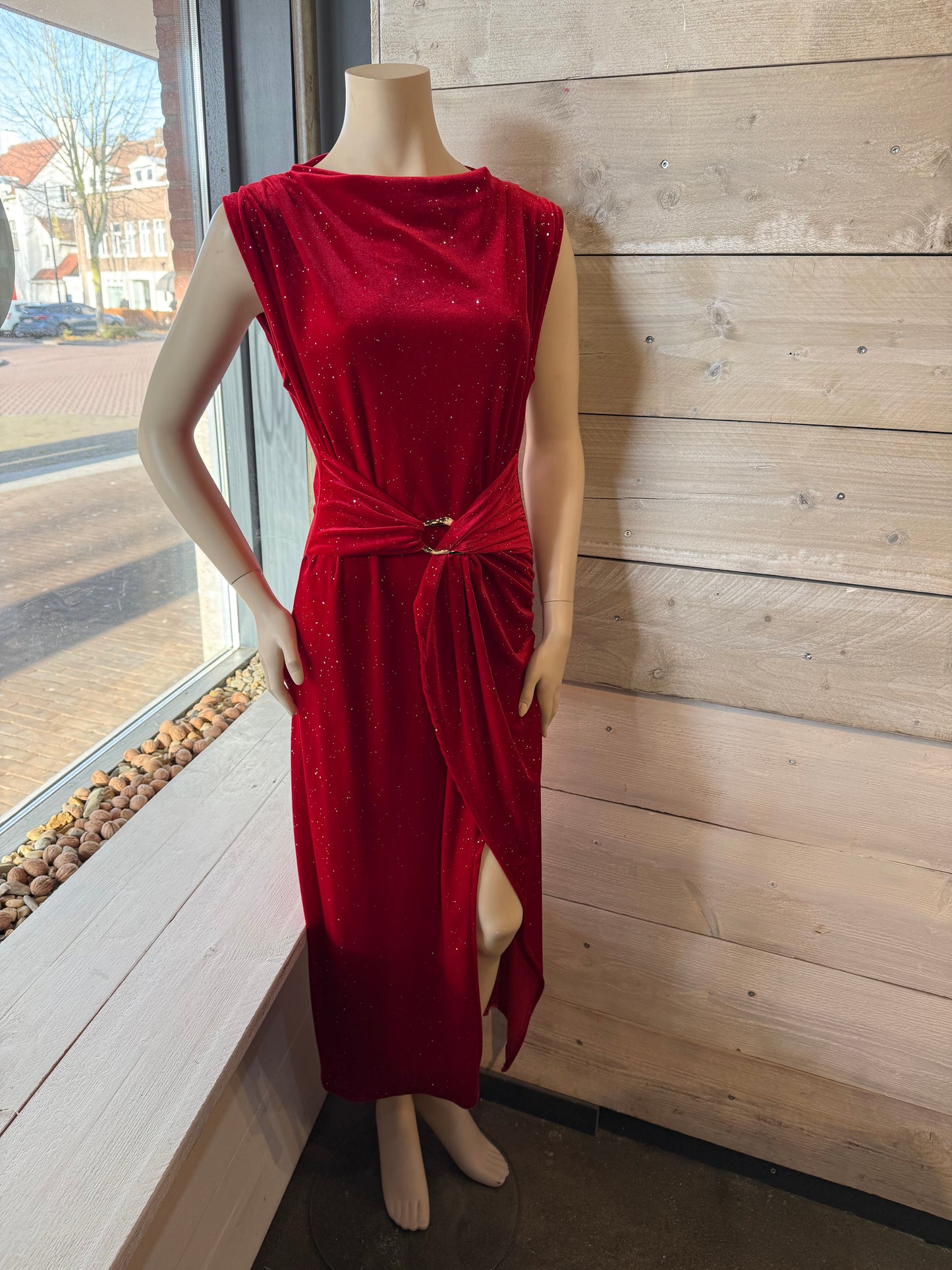 Glitterjurk (rood) 0057