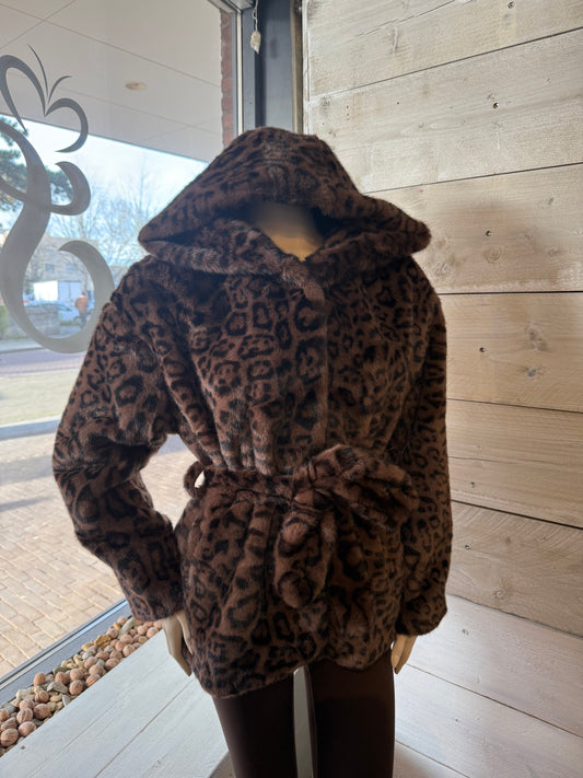 Bontjas bruin/zwart “pantertje” 0004