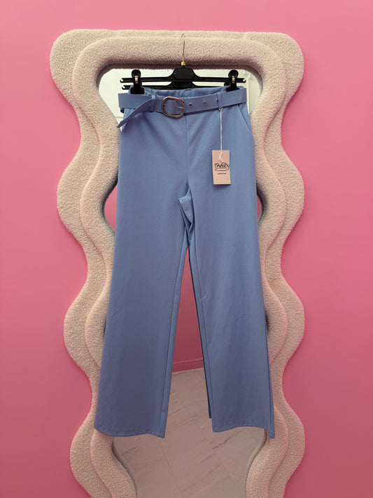 BROEK MET RIEM (BLAUW)