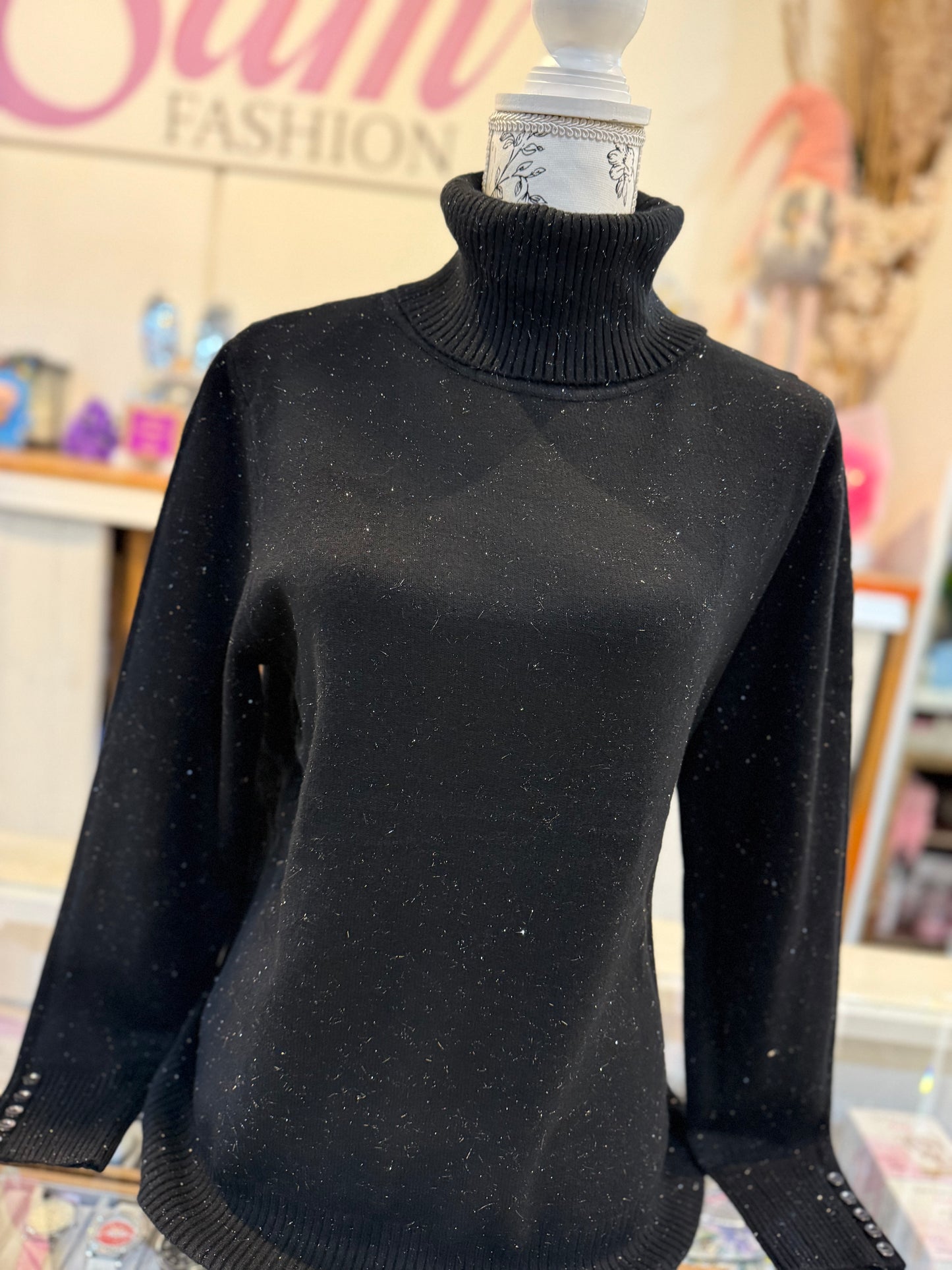 Trui lurex (zwart) 0193