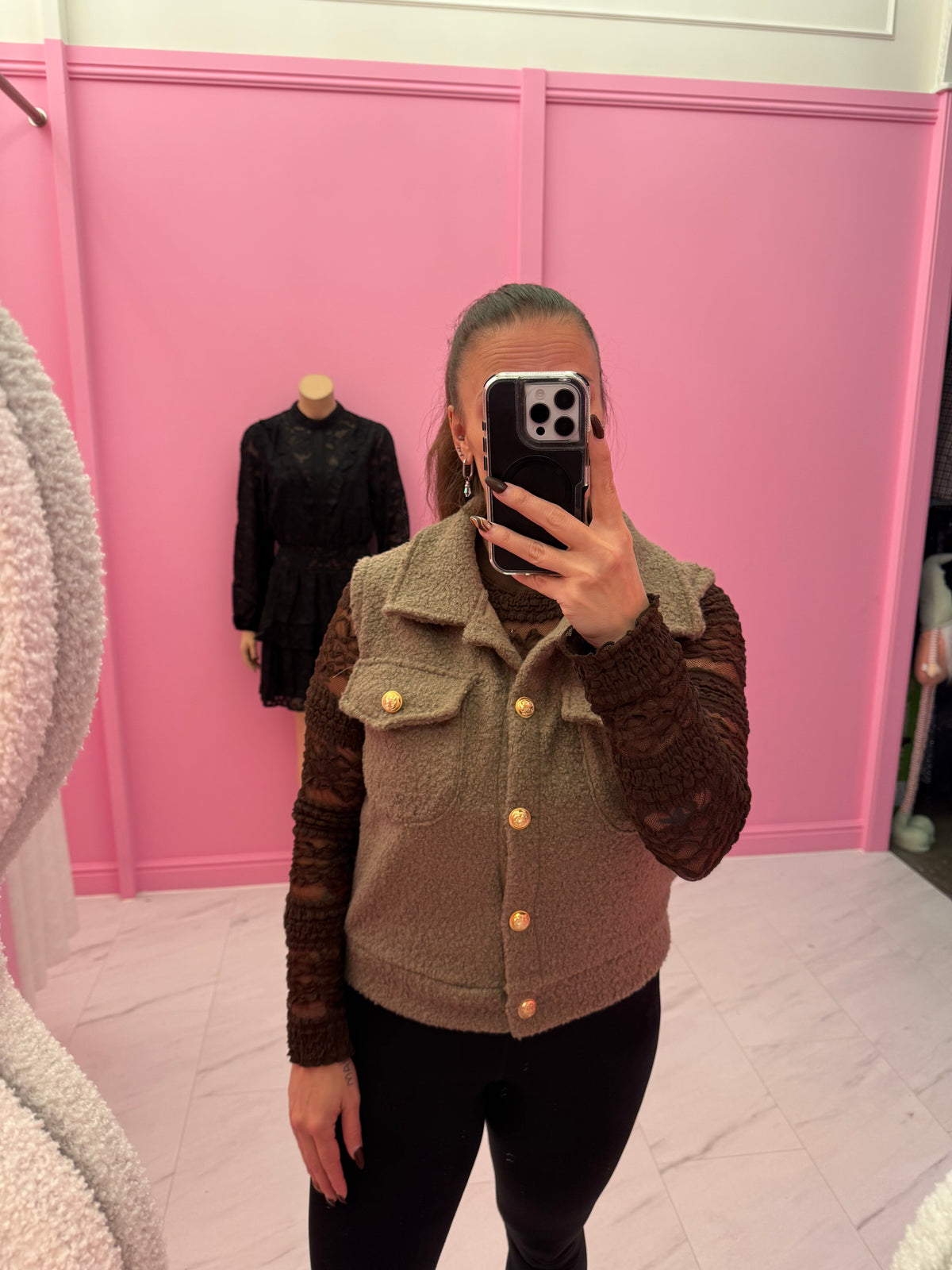 TEDDY GILET (TAUPE)