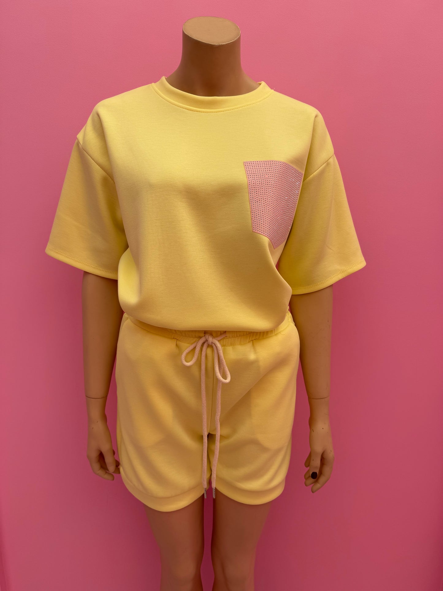 2DELIGE SET PINK POCKET (GEEL)