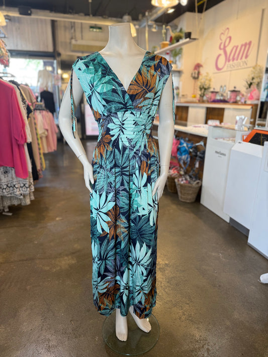 ICONIC DRESS BLAD (GROEN)