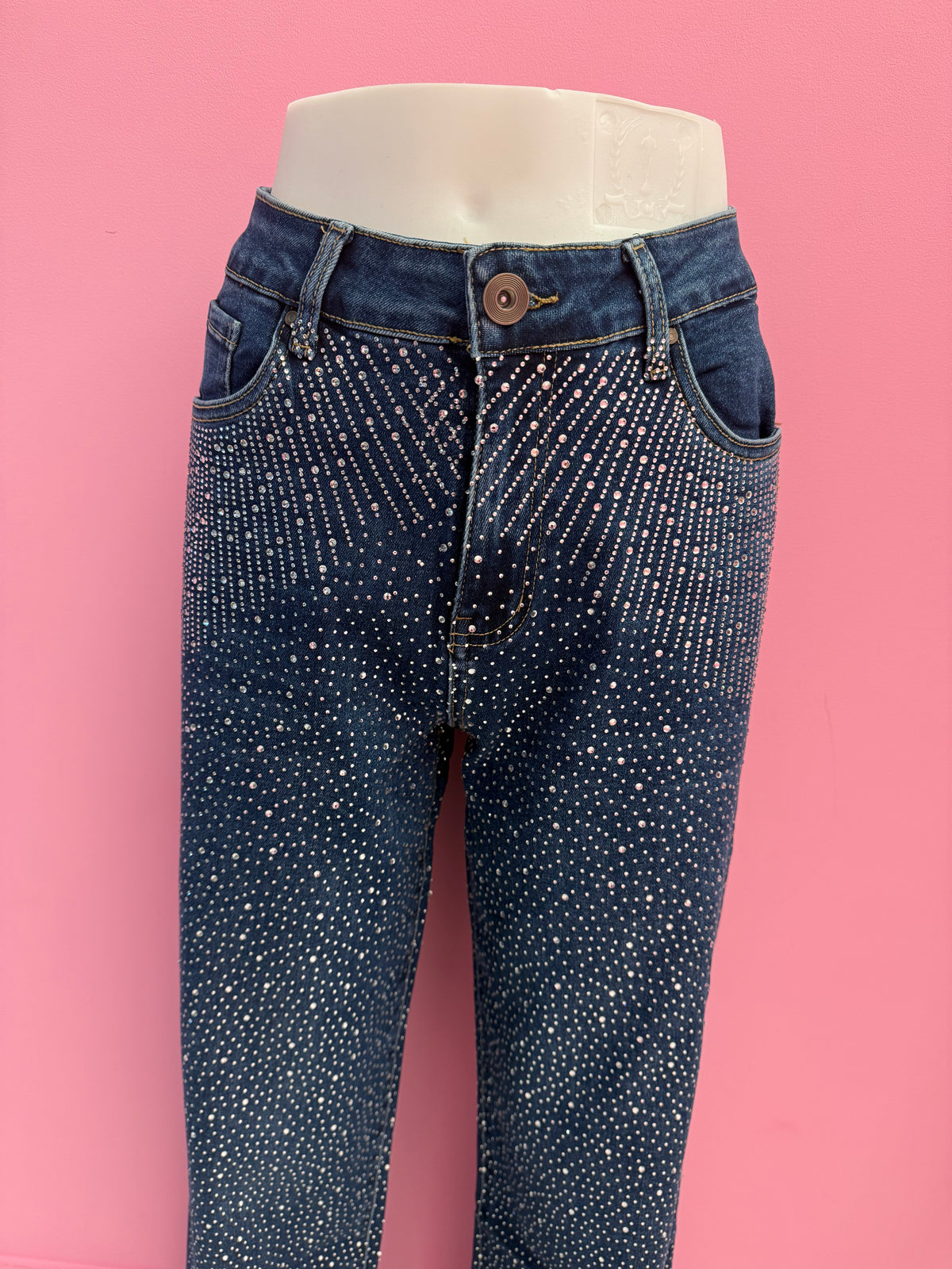 JEANS GOODIES WIDE LEG PLUS BLINGBLING (BLUE)