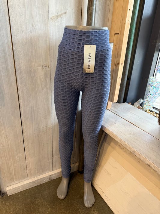 Sportbroek ribbel (blauw) 0157