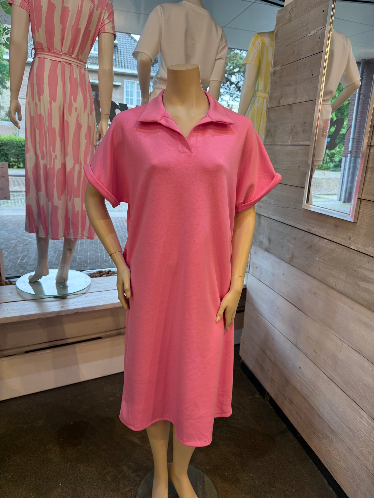 T-SHIRT JURK POLO (FUCHSIA)