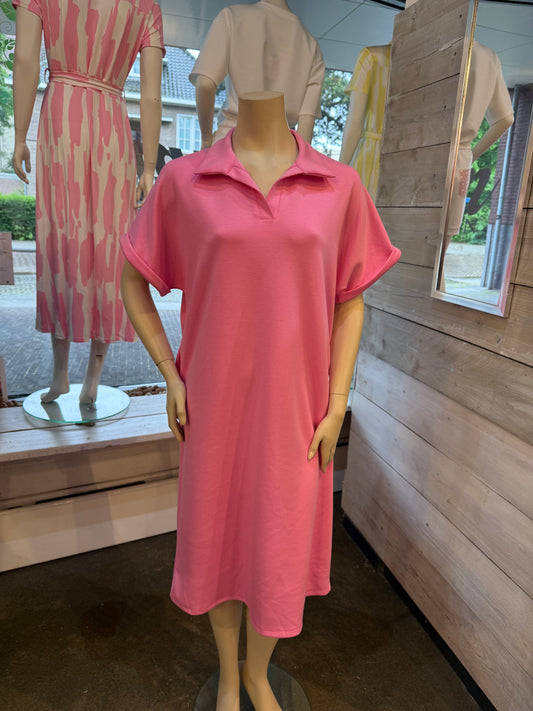 T-SHIRT JURK POLO (FUCHSIA)
