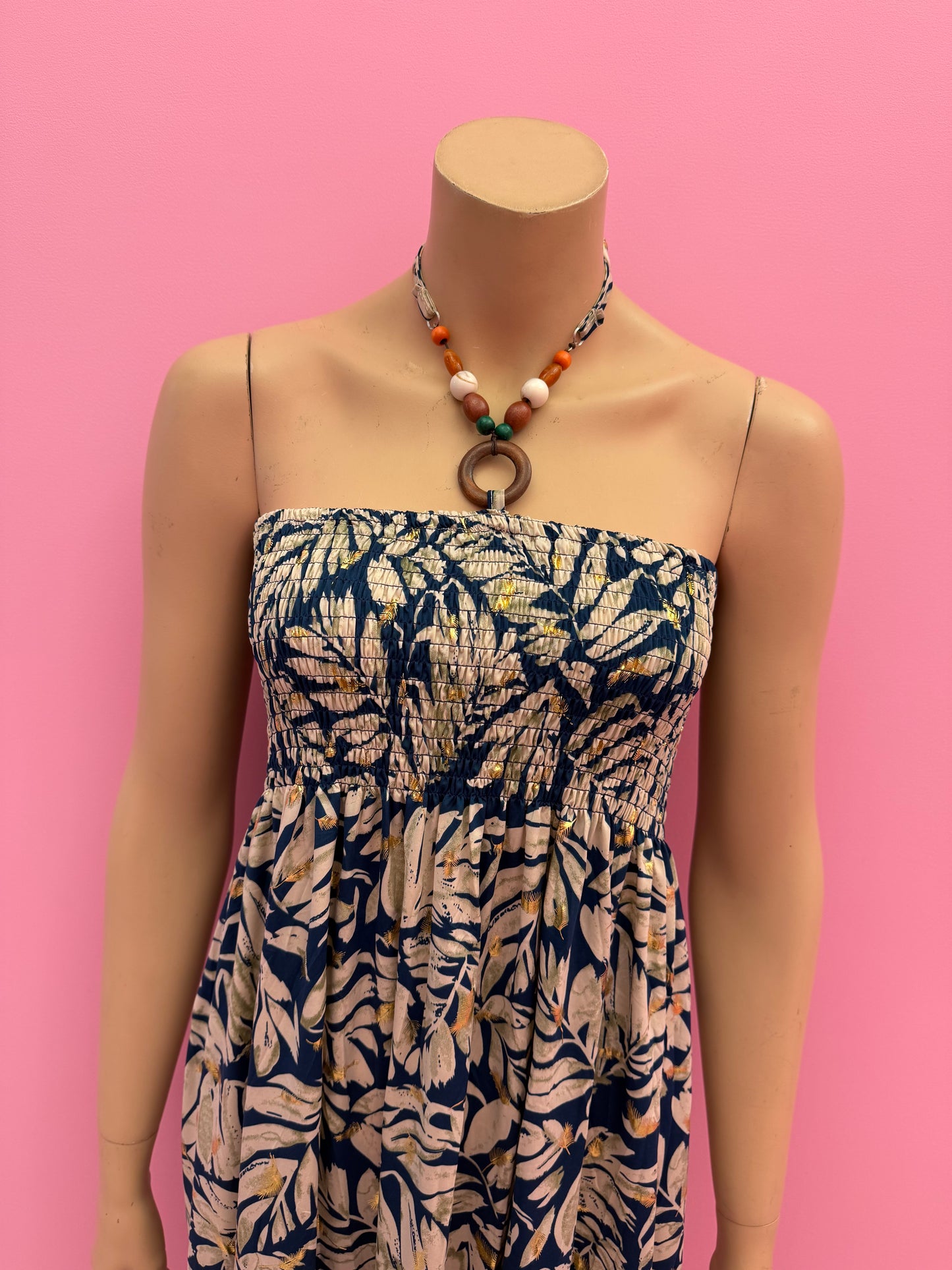 E310-13 MAGIC DRESS STRAPLESS (NAVY)