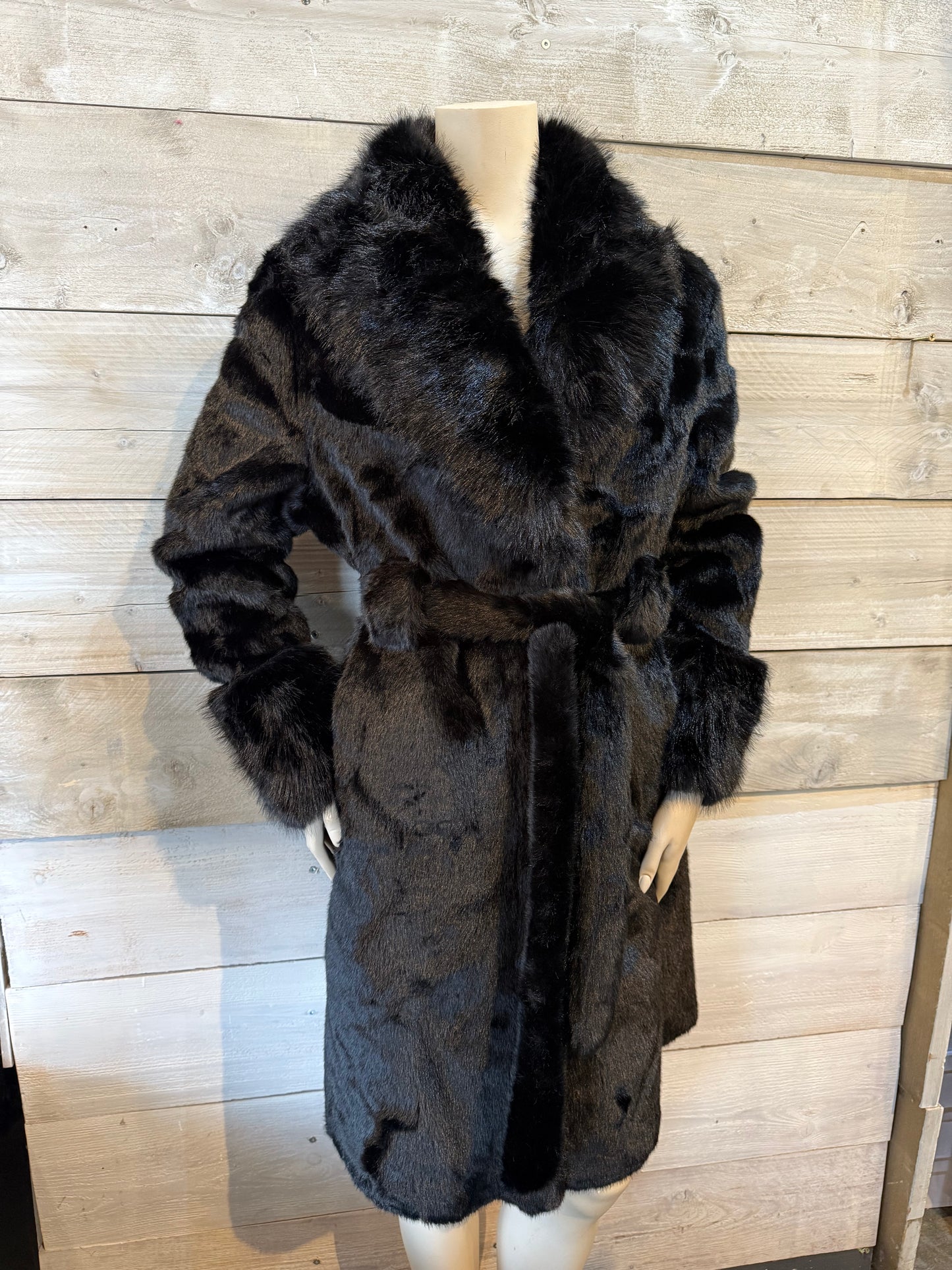 Bontjas zwart (M t/m 3XL)