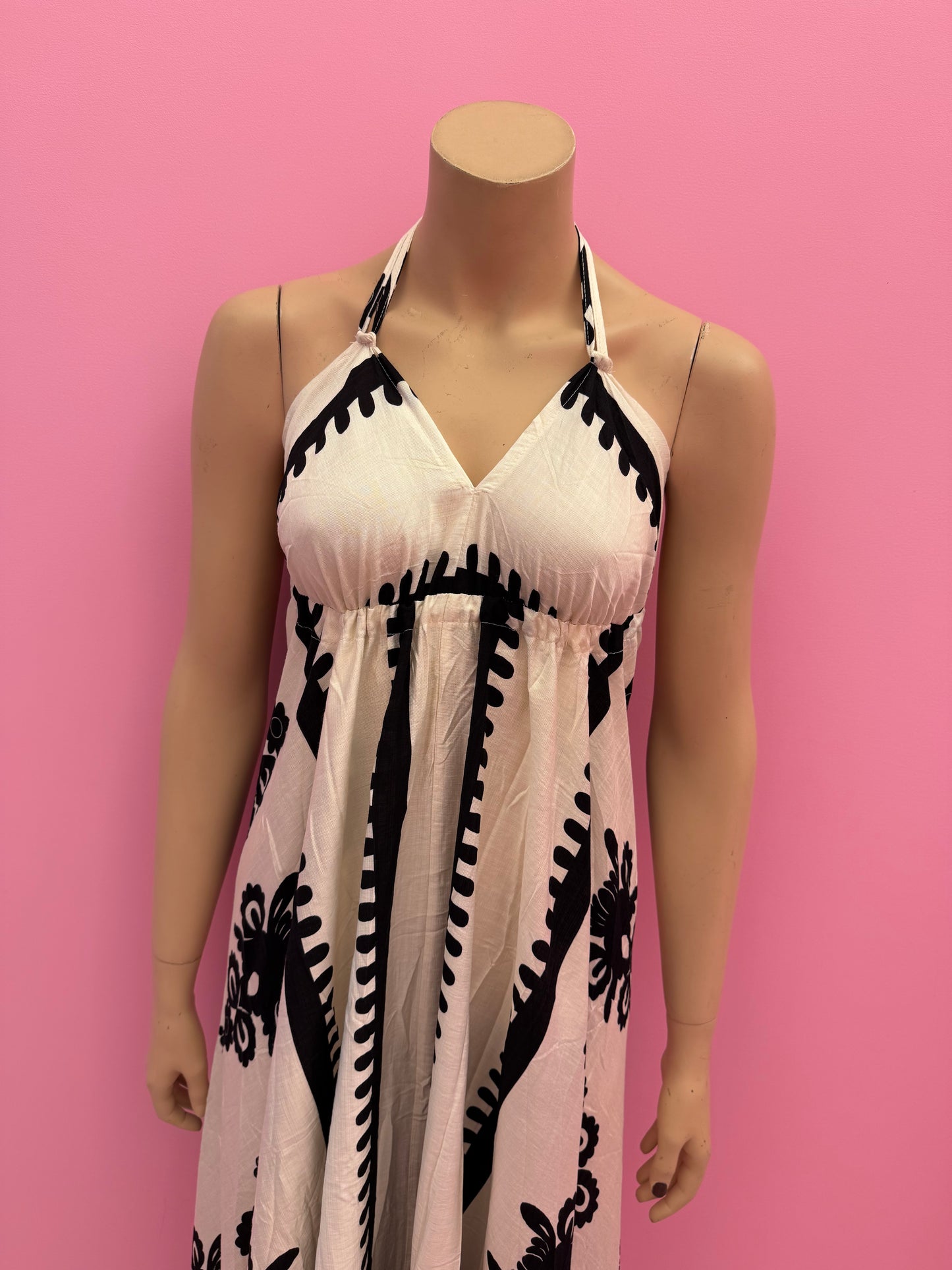 A175-2 ROBE-1 BACKLESS DRESS (ECRU)