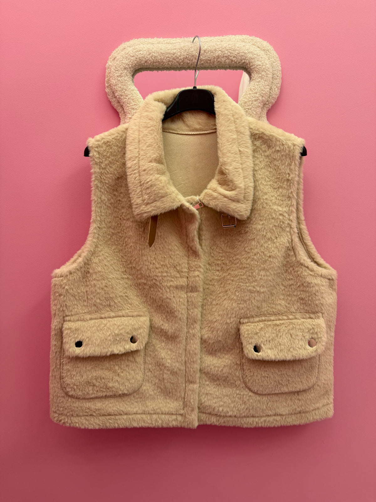 TEDDY GILET (BEIGE)
