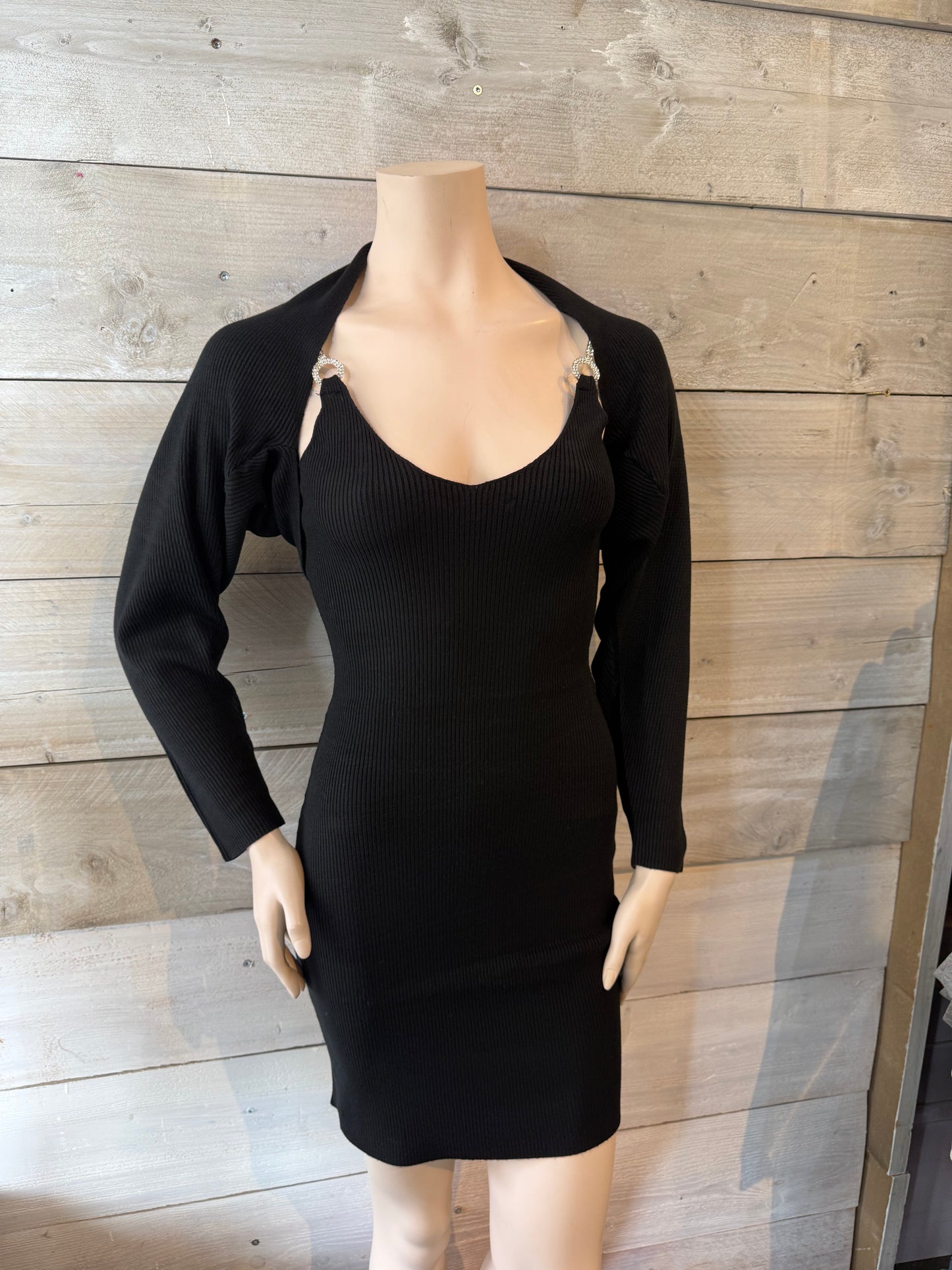 Jurk met bolero zwart