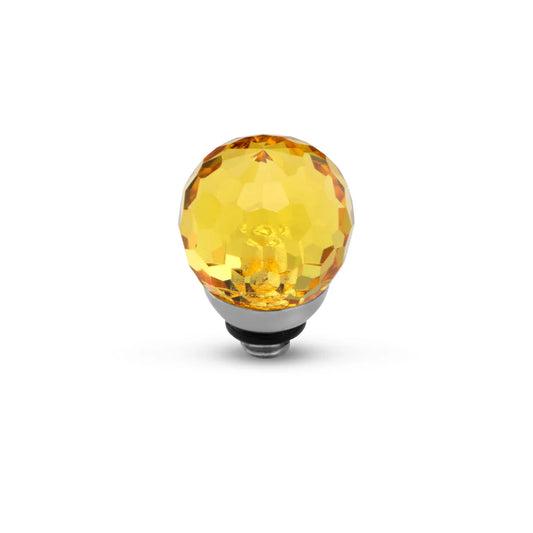 Melano Twisted CZ Facet Ball Steentje ZILVER Citrine