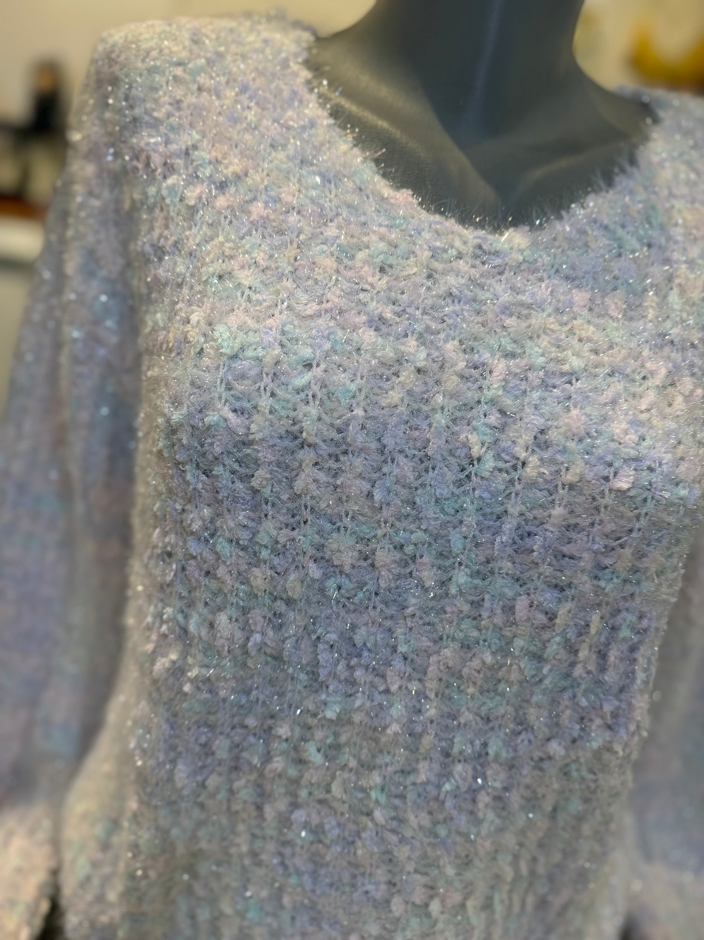 Fluffy trui roze/paars