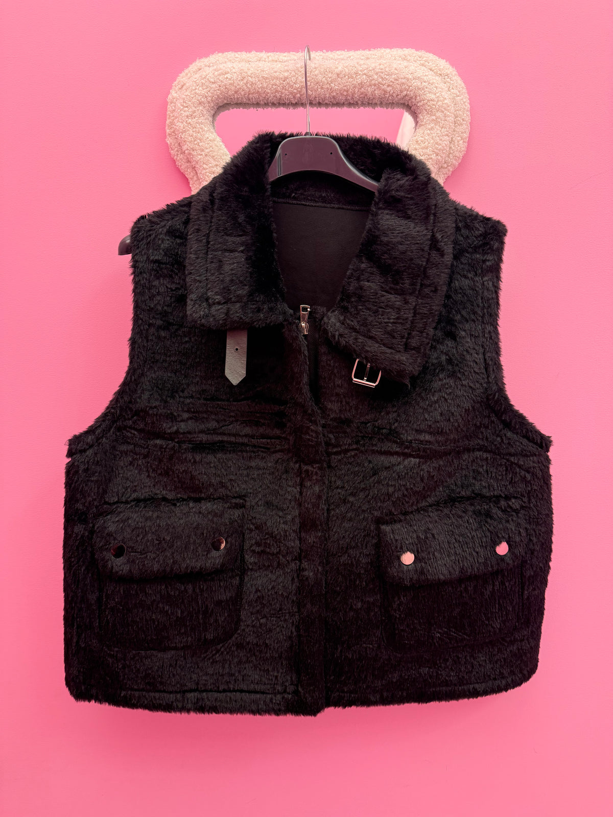 TEDDY GILET (BLACK)