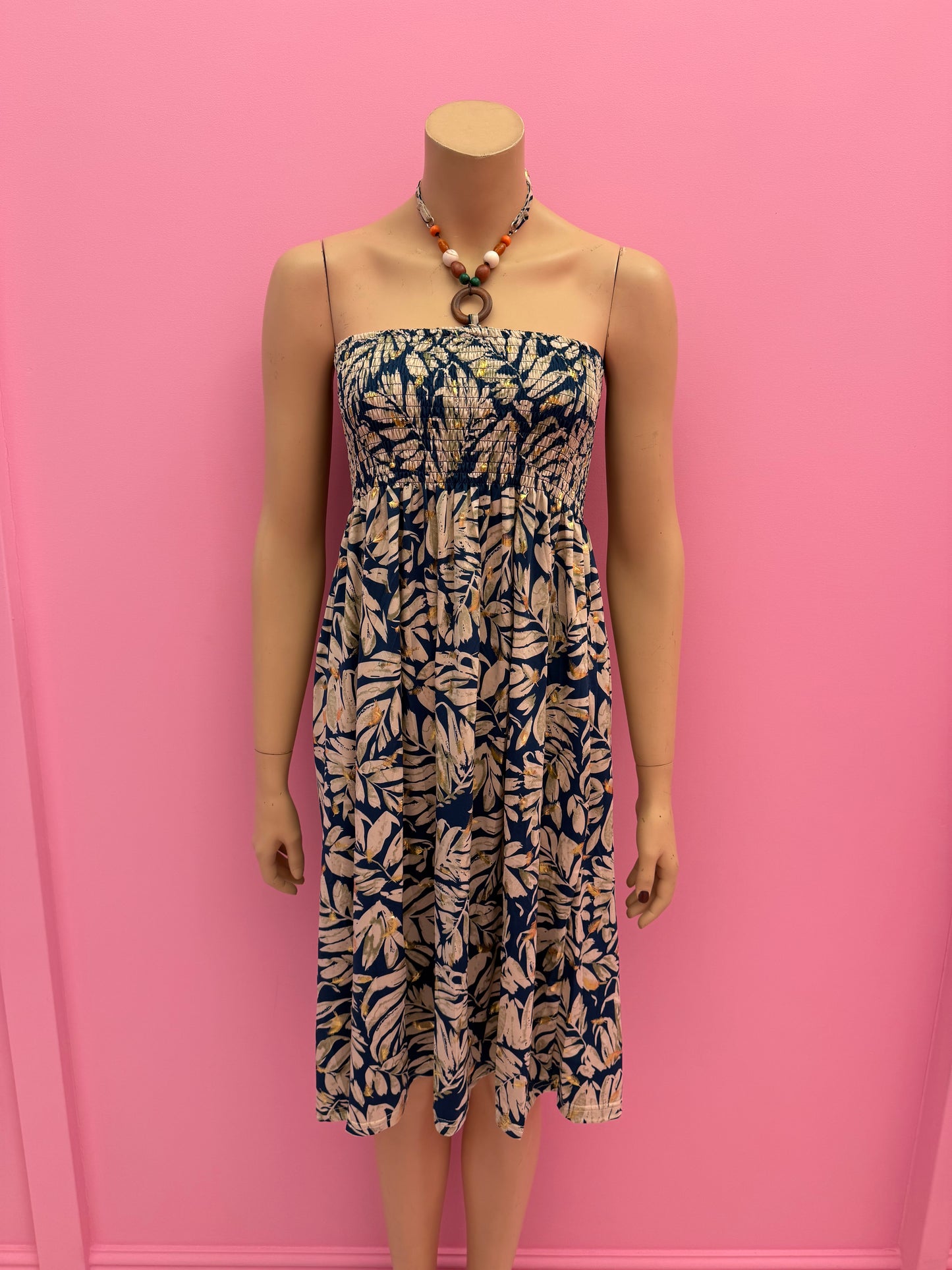 E310-13 MAGIC DRESS STRAPLESS (NAVY)