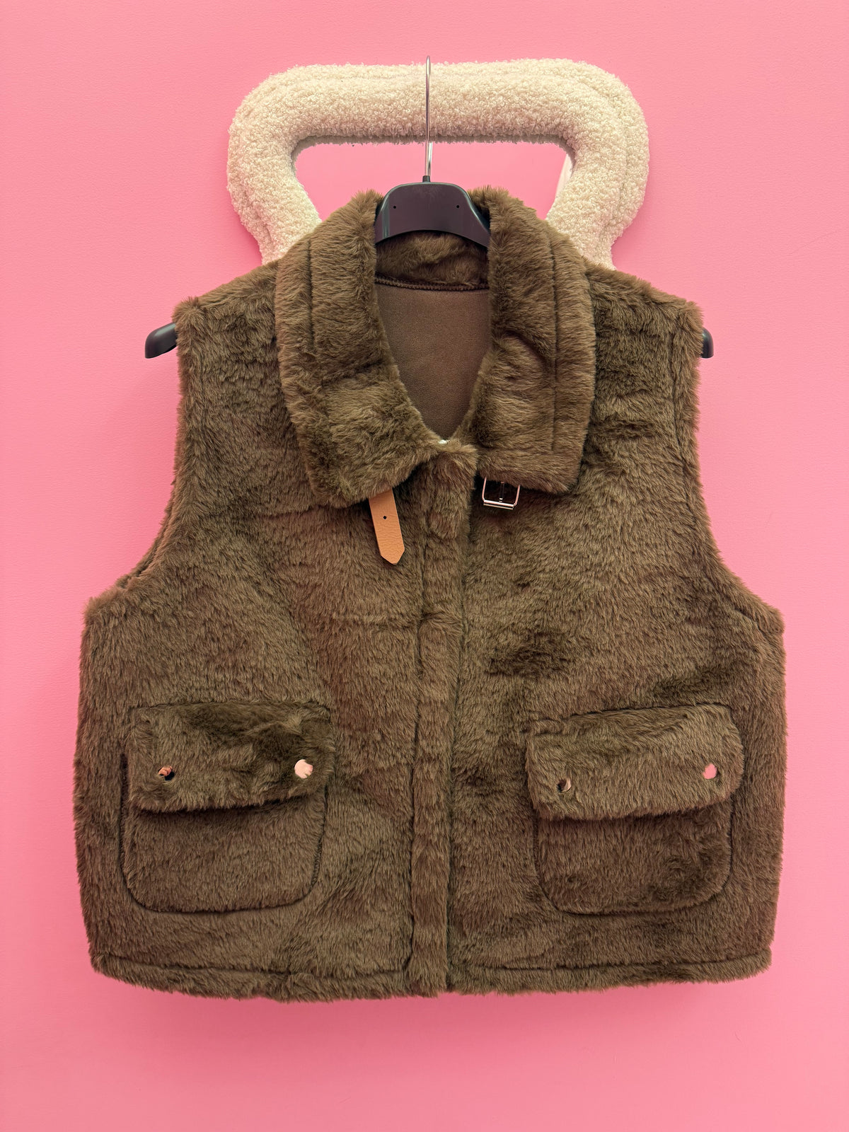 TEDDY GILET (BROWN)