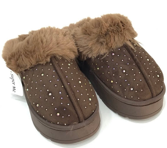 PANTOFFEL BLINGBLING (BROWN)