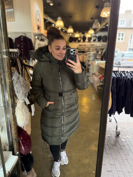 Winterjas groen (S t/m 2XL)