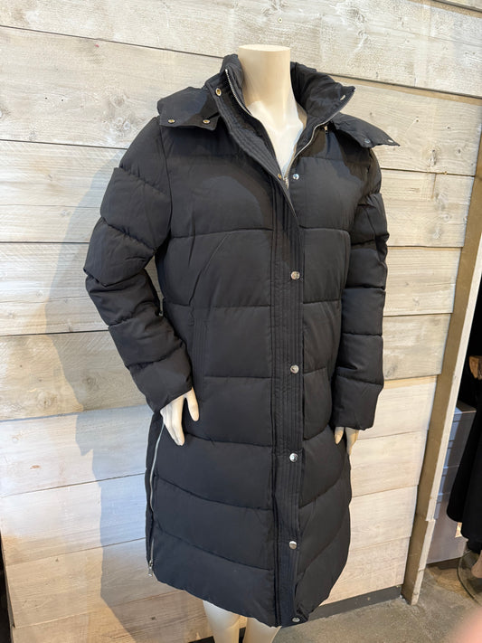 Winterjas lang zwart (44 t/m 52)