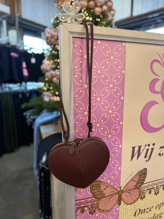 Tas hartje (wijnrood)