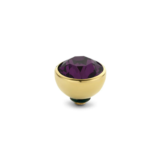 Melano Twisted Basic CZ Steentje 8 mm M01SR 5012 AUBERGINE