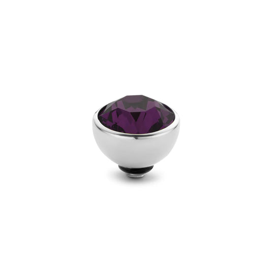 Melano Twisted Basic CZ Steentje 8 mm M01SR 5012 AUBERGINE