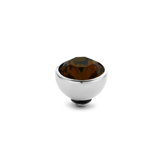 Melano Twisted Basic CZ Steentje 8 mm M01SR 5012 COFFEE