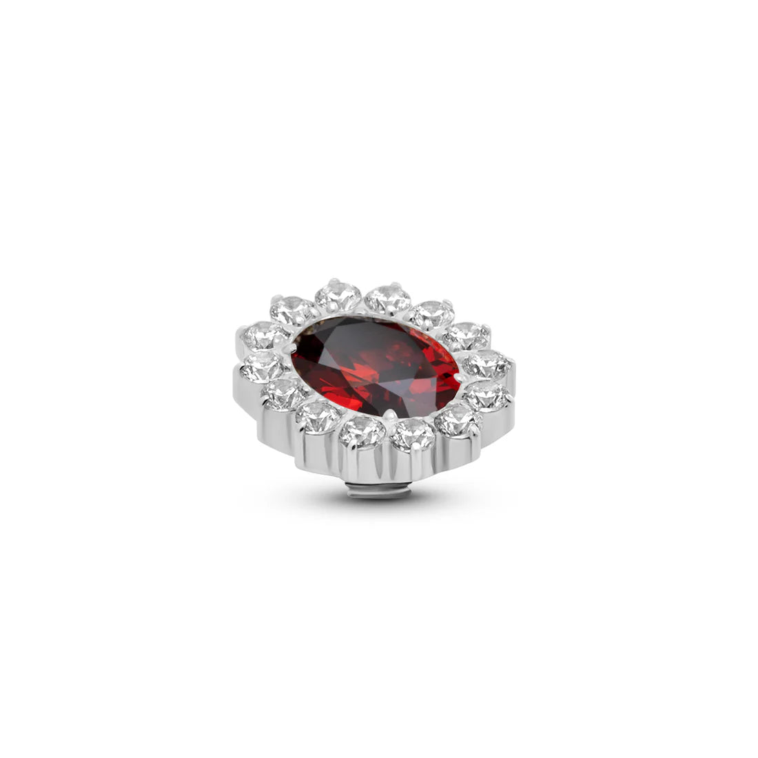 Melano Twisted Dynasty Steentje ZILVER D.D-Garnet TMH1