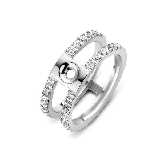 Melano Twisted Trista CZ Ring ZILVER