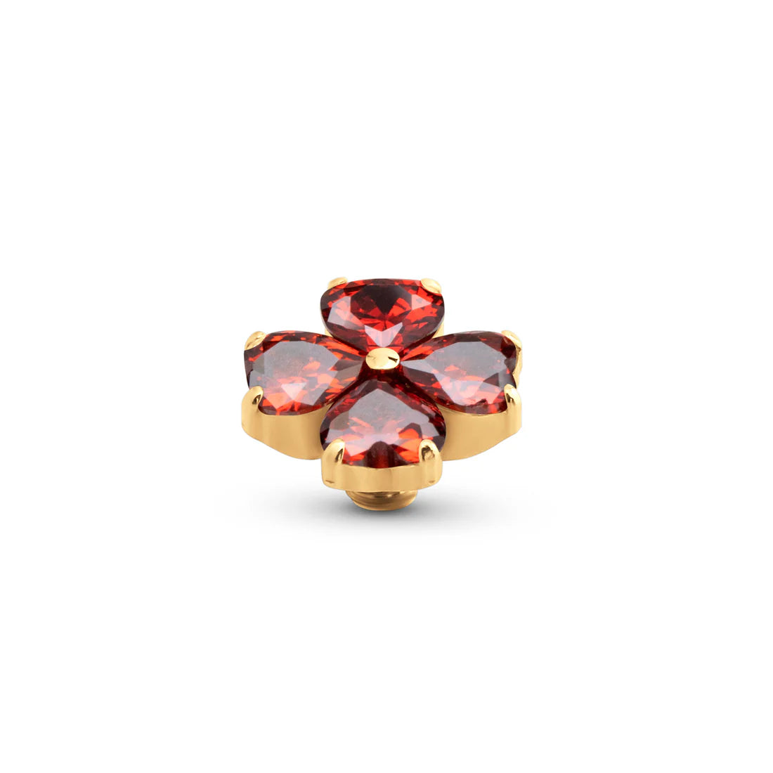 Melano Twisted Heart Clover Steentje GOUD D.D-Garnet