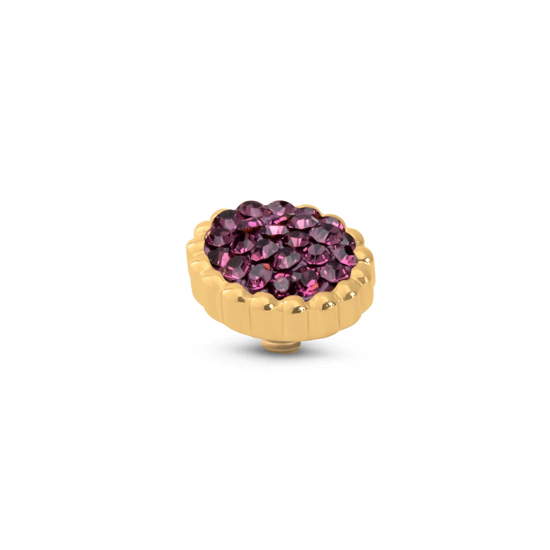Melano Twisted Bali Flat Steentje GOUD Aubergine