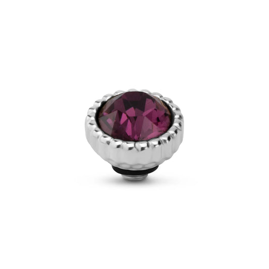 Melano Twisted Bali Petite Steentje ZILVER Amethyst